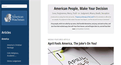 Desktop Screenshot of anamericanwatchman.com